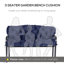Coussins de banc Outsunny capitonnés pour le mobilier d'extérieur, remplacement de 3 places pour la balançoire, canapé / canapé de patio, rembourrés, dossier inclus, bleu foncé