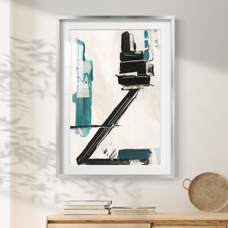 Geometry Notes IV -Framed Print, 28.5" H x 20.5" W, Silver