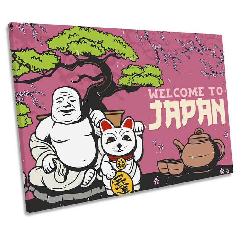 Welcome To Japan - Wrapped Canvas Print, 40.6cm H x 61cm W x 2cm D