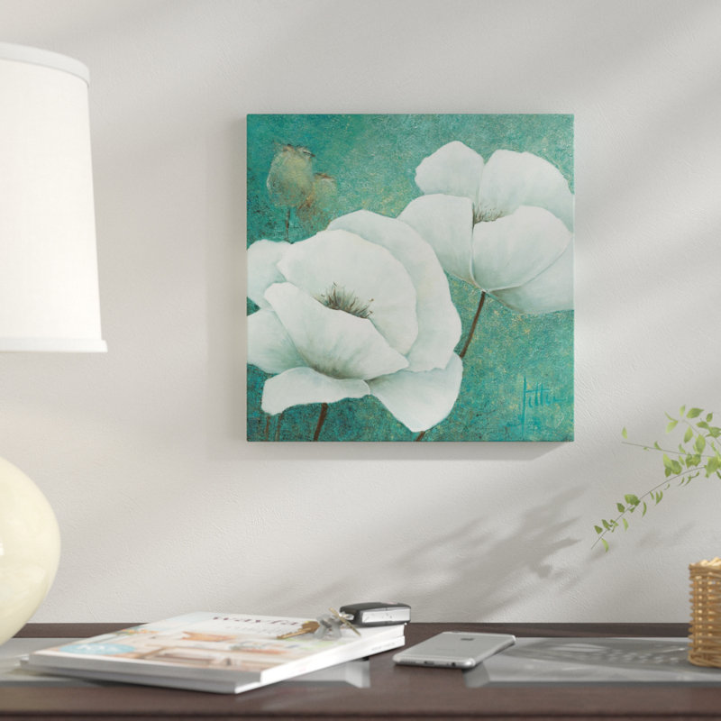 «Flora II», impression sur toile, H 12 po x l 12 po x P 0,75 po, Pas de tapis, Toile tendue