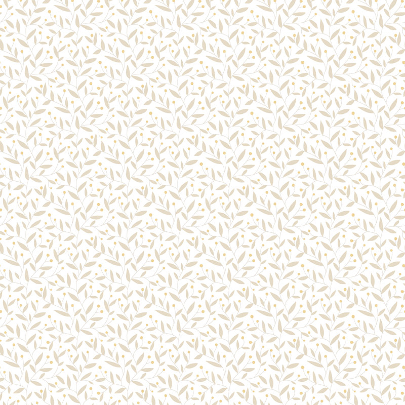 Dotty Vine - Stone 10m Wallpaper, Beige Dots