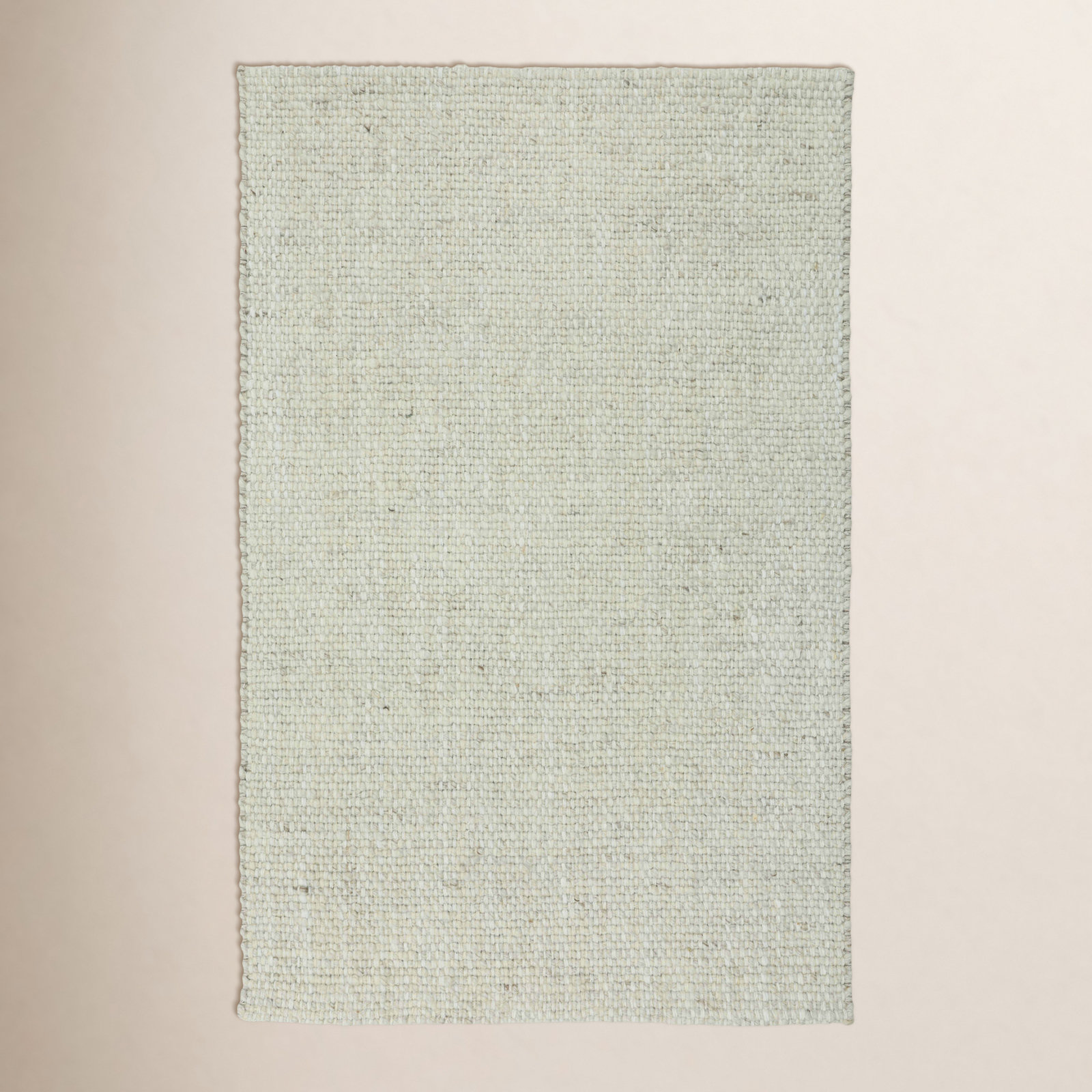 Flatweave Abstract Wool Rug, Rectangle 2' x 3', Ivory