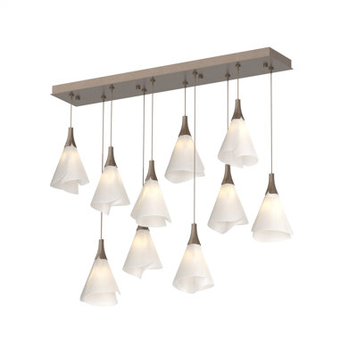 Luminaire suspendu rectangulaire à 10 lumières Mobius