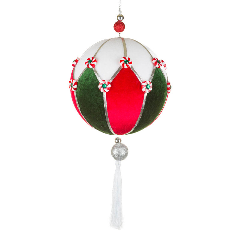 Ensemble de 2 boules blanches avec pampilles