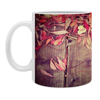 Grande tasse à café en céramique krista glavich feuille love