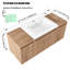 Meuble-lavabo flottant mural 48 po avec plateau en résine et portes à fermeture en douceur 48 po