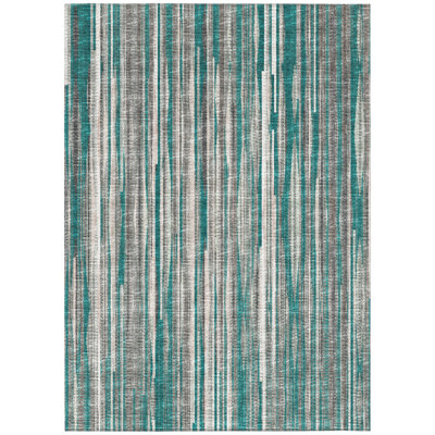 Tapis intérieur / extérieur en polyester tissé à la machine Aviral