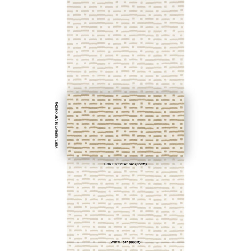 Abstract Ikat Sisal Wallpaper, Tan