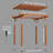 Ensemble de pergola d'extérieur en bois de cèdre 12 pi x 10 pi avec toit en treillis et PowerPort Backyard Discovery Beaumont
