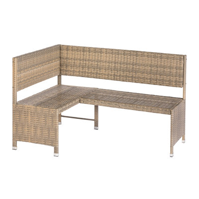 Bethanie 100cm Wide Metal Patio Sectional with Cushions