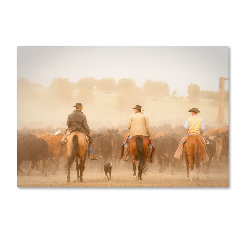 «Cowboy's Best Friend» par Leeth, reproduction de photo sur toile tendue, H 12 po x l 19 po x P 2 po