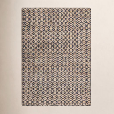 Archbold Black Tan Flatweave Geometric Cotton Rug