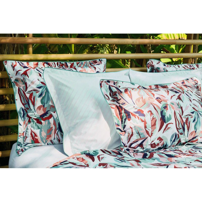 Postcard Fitted Sheet, Queen Flat Sheet