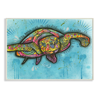 «Prédire et créer une peinture arc-en-ciel abstraite, tortue» par Dean Russo, impression