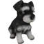 Adorable figurine de chiot miniature Schnauzer