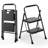 2 - Step Plastic and Steel Lightweight Folding Small Step Ladder