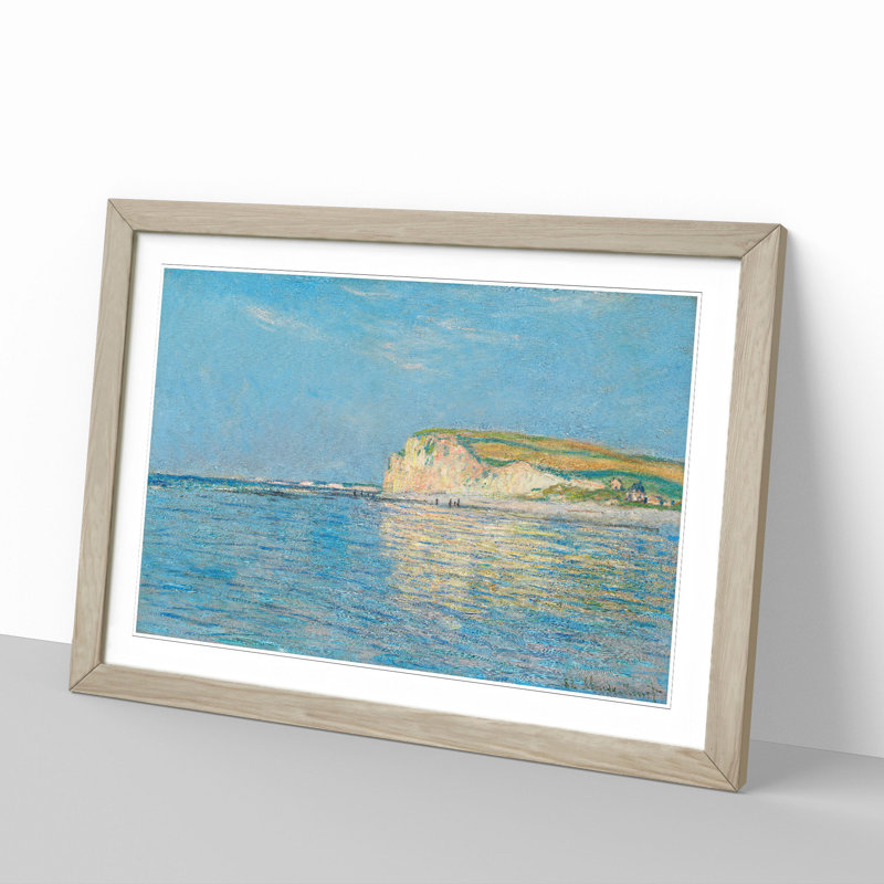 Low Tide at Pourville by Claude Monet - Picture Frame Painting, Oak Framed, 27cm H x 36cm W x 2cm D
