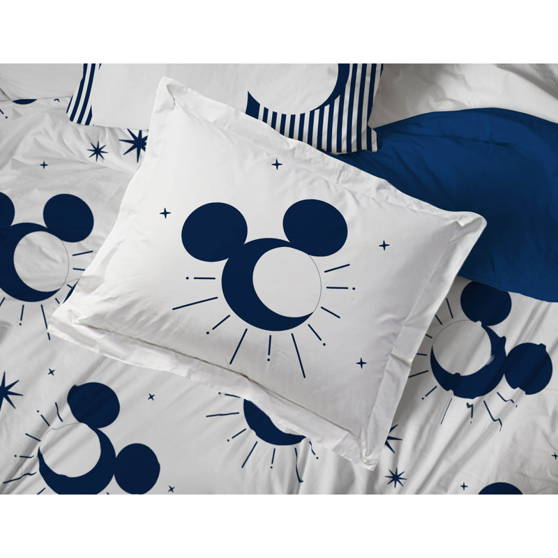 Mickey Mouse Mickey Moons Twin Bed Set W/ Sham, Full Comforter + 6 Additional Pieces