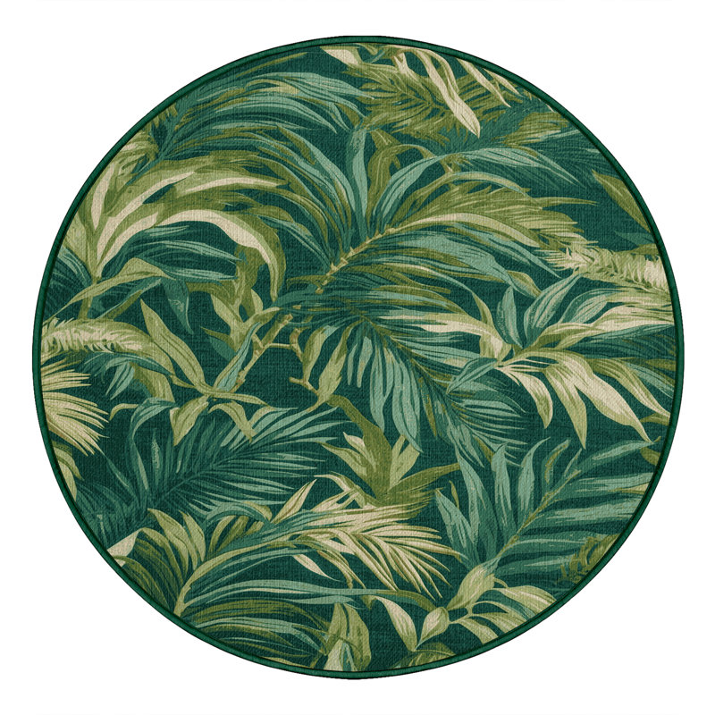  Tapis hawaïen lavable, Rond 5 pi