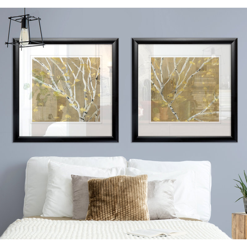 « bouleau wood iii », ensemble de 2 reproductions de peintures encadrées