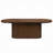Gamo Oval Dining Table, Vertical Reeded Details, Oak Brown 87 Inch