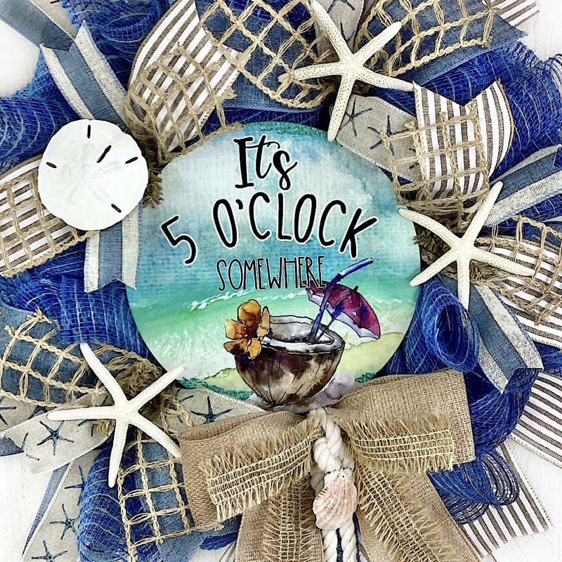 Couronne de jute à cinq heures