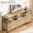 66.7" Modern TV Stand for TVs up to 75", Wood Entertainment Center with Open Display Shelves, 3 Hidden Storage Cabinets, Metal Frame & Soft-Close Doors