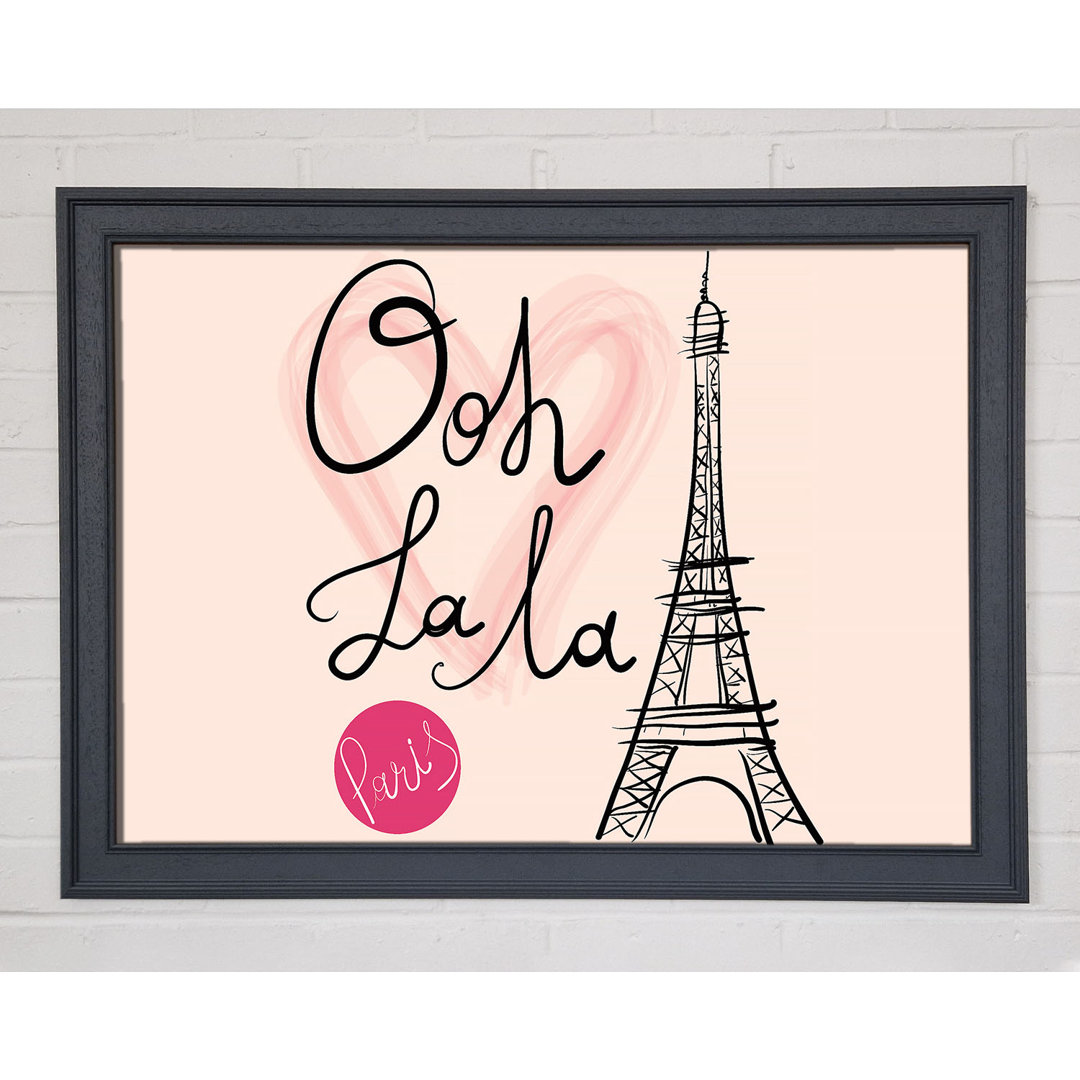 Gerahmtes Leinwandbild Eiffel Tower Chic 11, Kunstdruck