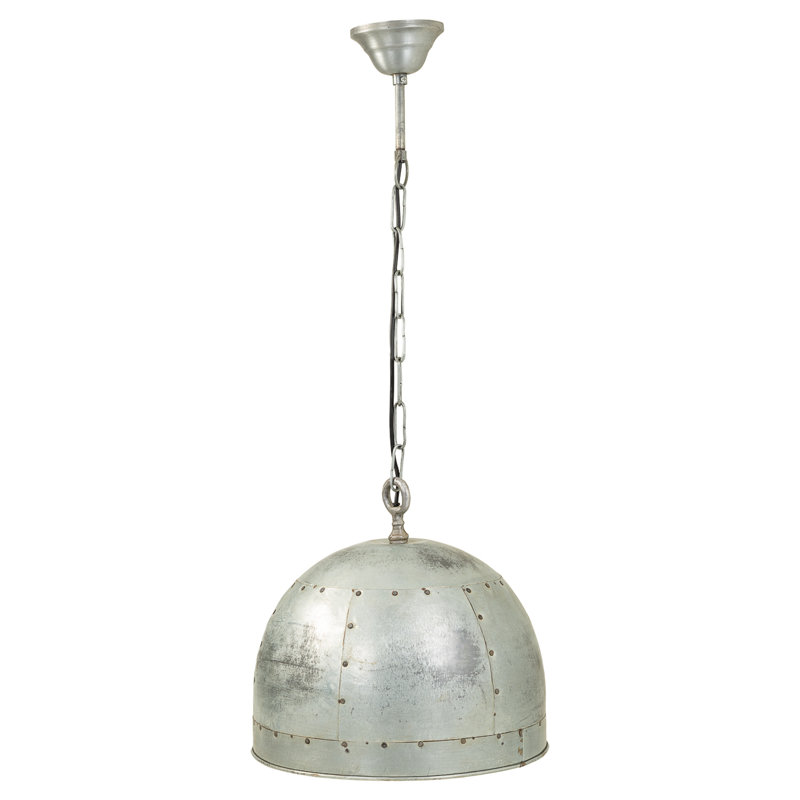 Hurley 1 - Light Silver Drum Pendant, 41cm H x 41cm W x 41cm D