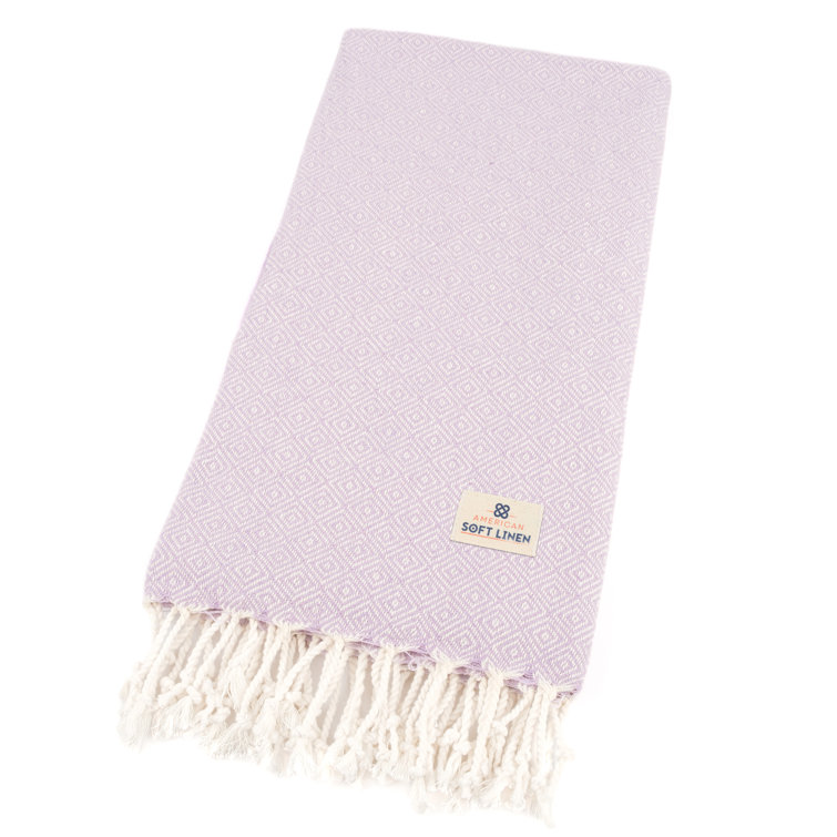 100% Cotton Turkish Peshtemal, Beach & Pool Towels Lilac.