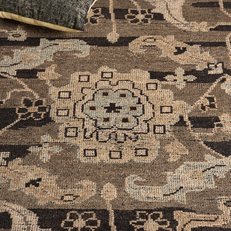 Tapis oriental en laine noué à la main Kline, Rectangle 11 pi x 16 pi