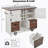 54" Farmhouse Kitchen Island With Drop Leaf, Power Outlet, Kitchen Storage Cart With 2 Doors, 2 Drawers, Rolling Kitchen Island On 4 Large Wheels With Spice Rack For Kitchen, Dining Room, White-96117899