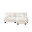 Canapé modulaire Cloud Couch pour le salon, canapé 2 places en chenille avec 2 coussins lombaires et 2 coussins décoratifs, canapé rembourré à large accoudoirs avec repose-pieds convertible, chenille-462573873