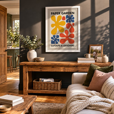 Paper Garden Blooms Geometric - Framed Print