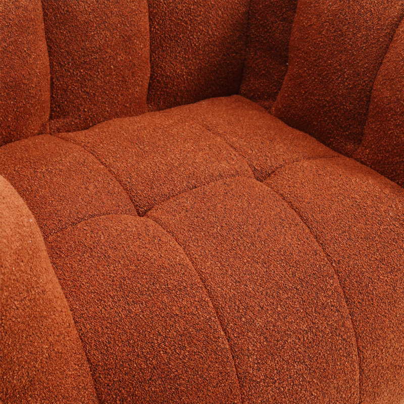 Fauteuil d'appoint capitonné avec repose-pieds l 42 po, Polyester rouge
