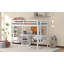 Lit mezzanine en bois avec bureau intégré, tableau d'écriture et armoire à tiroirs pour une utilisation optimale de l'espace dans les chambres d'enfants-1983110570-1983110573