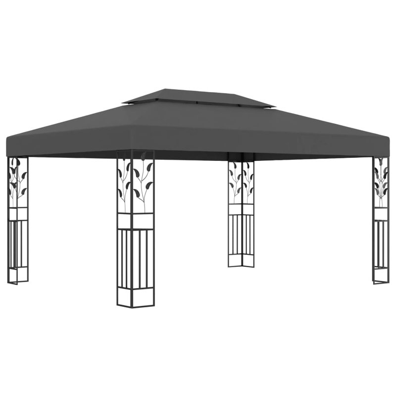 Giragos 3m x 4m Steel Patio Gazebo, Anthracite