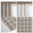 Anaheim Plaid Faux Leather Tab Top Single Curtain Panel with Fleece Lining-1461005601-1414683147