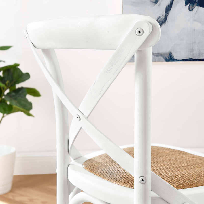 Modway Gear Stool, Counter Stool (25.5" Seat Height), White