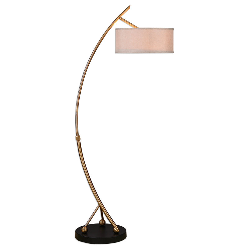 Bisharo 68'' Black Arched Floor Lamp