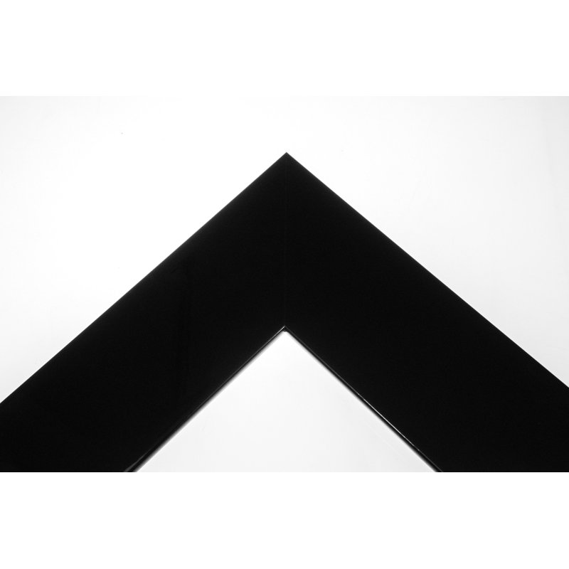 Miroir biseauté pleine longueur, Lustre noir