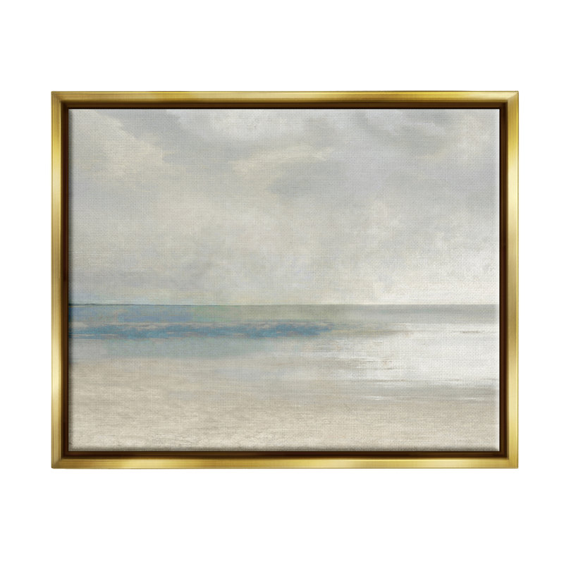 «Abstract Beach Horizon Landscape Floater Canvas» par Christy Mckee, H 25 po x l 31 po x P 1,7 po