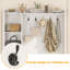 Arbre d'entrée avec banc de rangement, banc d'entrée 5 en 1 avec portemanteau, rangement pour chaussures réglable, crochets de suspension, range-chaussures pour hall d'entrée-472658834