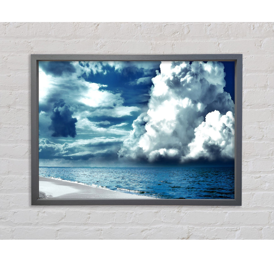 Cloudy Sky Seaside Gerahmter Druck Wandkunst