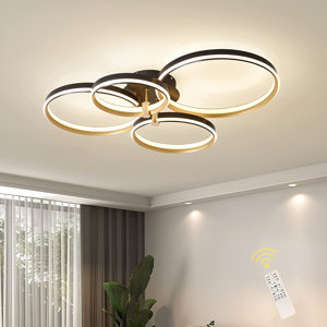 Alayaa 4 Rings Dimmable LED Flush Mount