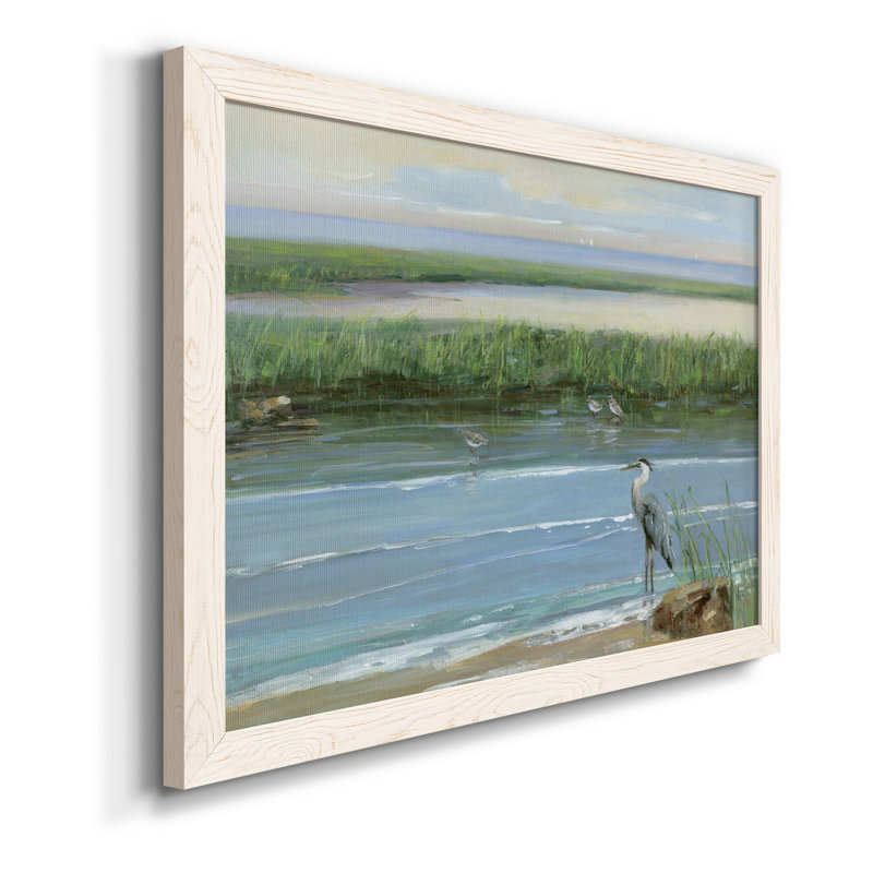 Wading at Dusk - Peinture sur toile encadrée, H 24 po x l 18 po x P 1,5 po, Toile blanche encadrée