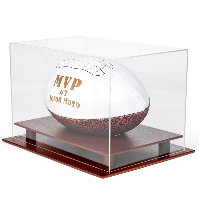 DECOMIL 12'' W 8.75'' D Football Plastic/Acrylic Ball / Puck Case