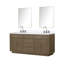 Ensemble de meuble-lavabo double 72 "avec miroir-112730828-112730829