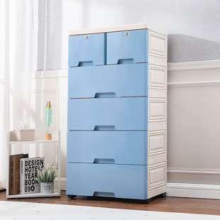 Kirklan 7 Drawer Storage Chest Rebrilliant Color: Light Gray/White