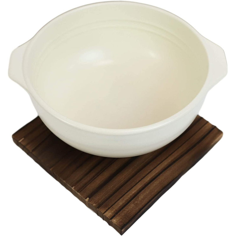 0,96 pte Cocotte ronde en céramique, Blanc